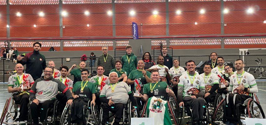 Prefeitura de Chapec&oacute; / Falc&otilde;es do Oeste &eacute; Campe&atilde; da Copa Jocelio de Assis de Handebol em cadeiras