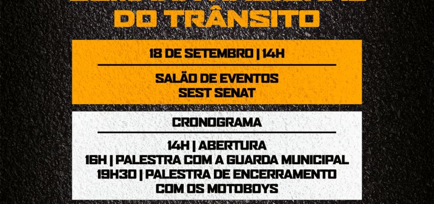 Programação da Semana Nacional do Trânsito inicia nesta quinta-feira