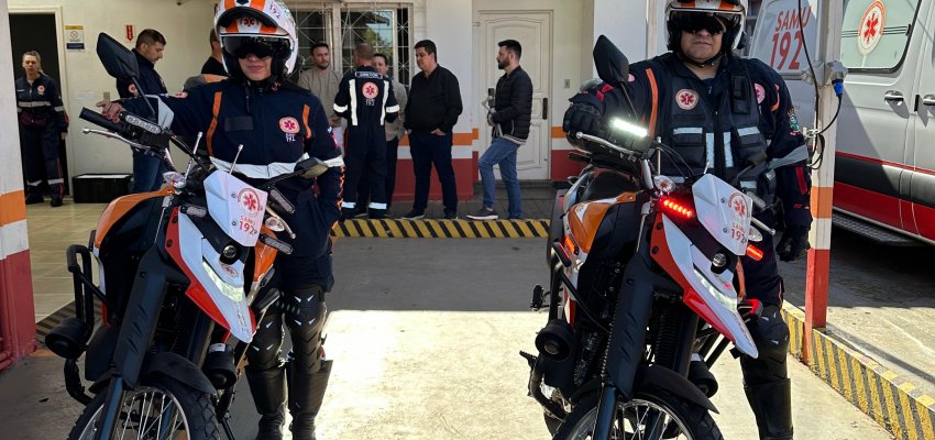 Secretaria de Saúde de Chapecó apresenta novo serviço de motolâncias para atendimento de urgência