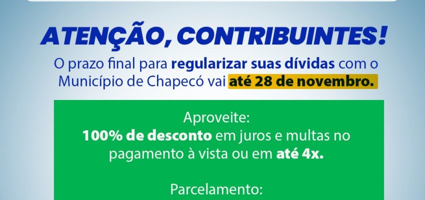 Prazo para adesão ao Prefic vai até 28 de novembro