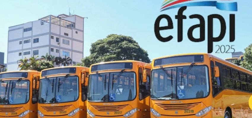 EFAPI 2025 TERÁ CINCO LINHAS DE ÔNIBUS,  UMA DELAS CRIADA EXCLUSIVA PARA A FEIRA 