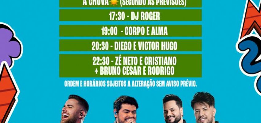 Efapi do Brasil 2025: Shows deste domingo são antecipados para escapar da chuva