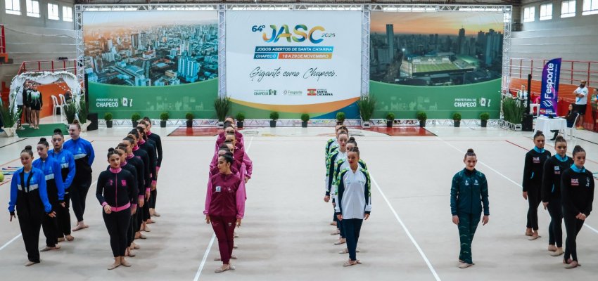 JASC 2025: Gin&aacute;stica R&iacute;tmica inicia a competi&ccedil;&atilde;o em Chapec&oacute;
