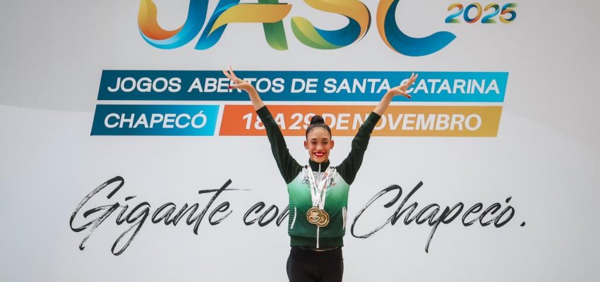 Chapecó conquista o primeiro ponto nos JASC e fecha ginástica rítmica com três medalhas