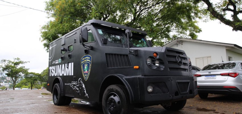 Veículo blindado Tsunami reforça estrutura da Guarda Municipal