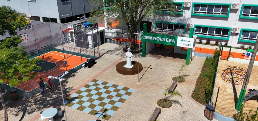 Prefeitura inaugura nova creche para 450 crian&ccedil;as e pra&ccedil;a, no bairro Santa Maria