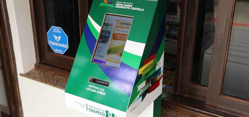 Prefeitura disponibiliza totem interativo de leitura na Biblioteca P&uacute;blica