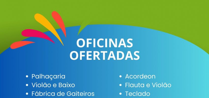 Prefeitura oferece oficinas culturais em diferentes bairros da cidade