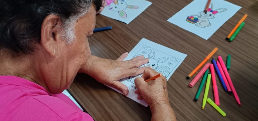 CRAS Semin&aacute;rio promove atividade para idosos com a tem&aacute;tica da P&aacute;scoa