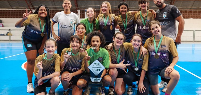 Col&eacute;gio Adventista conquista o ouro no basquete feminino 12 a 14 anos dos JESC