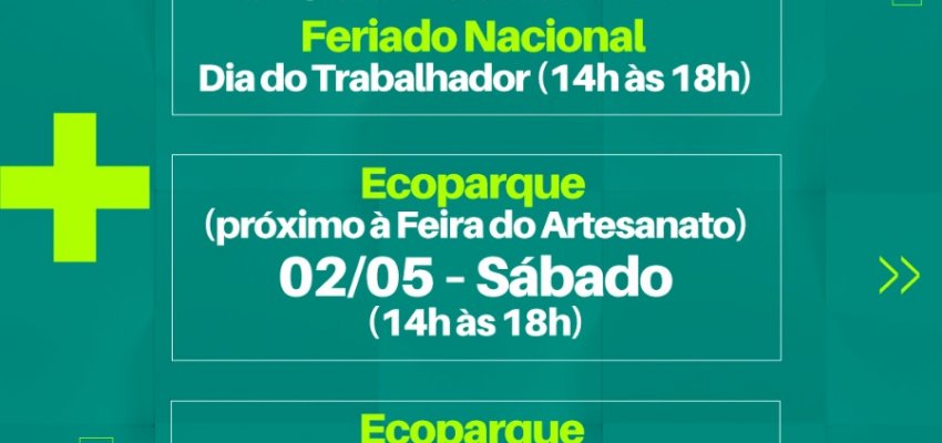 Vacim&oacute;vel estar&aacute; no Ecoparque no feriado do Dia do Trabalhador, no s&aacute;bado e domingo