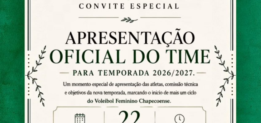 Equipe chapecoense de Voleibol Feminino &eacute; apresentada oficialmente 